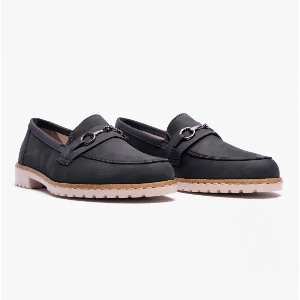 51860-14 Ladies Suede Loafers Blue