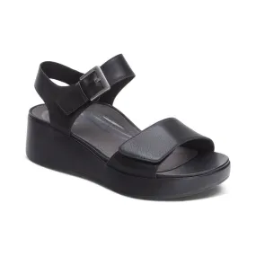Aetrex Ariel Platform Sandal Black