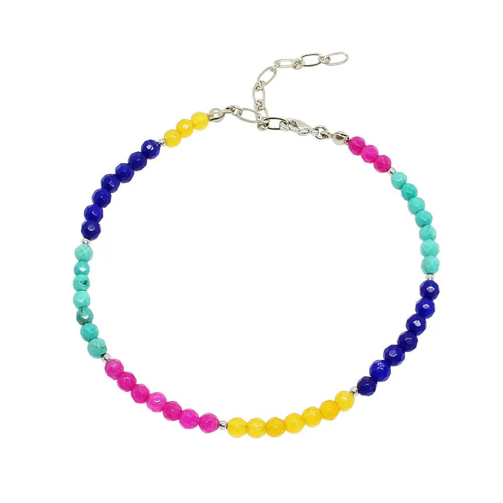 Ashnikko Colourful Multi Stone Anklet