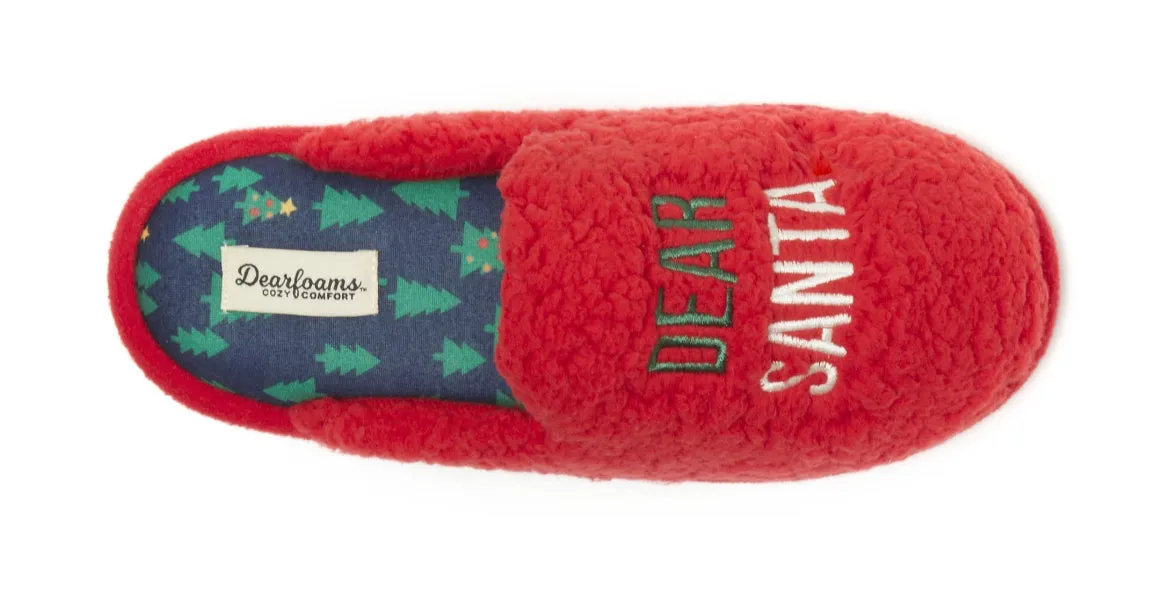 Dearfoams Cozy Comfort Women's Teddy Novelty Scuff Slippers