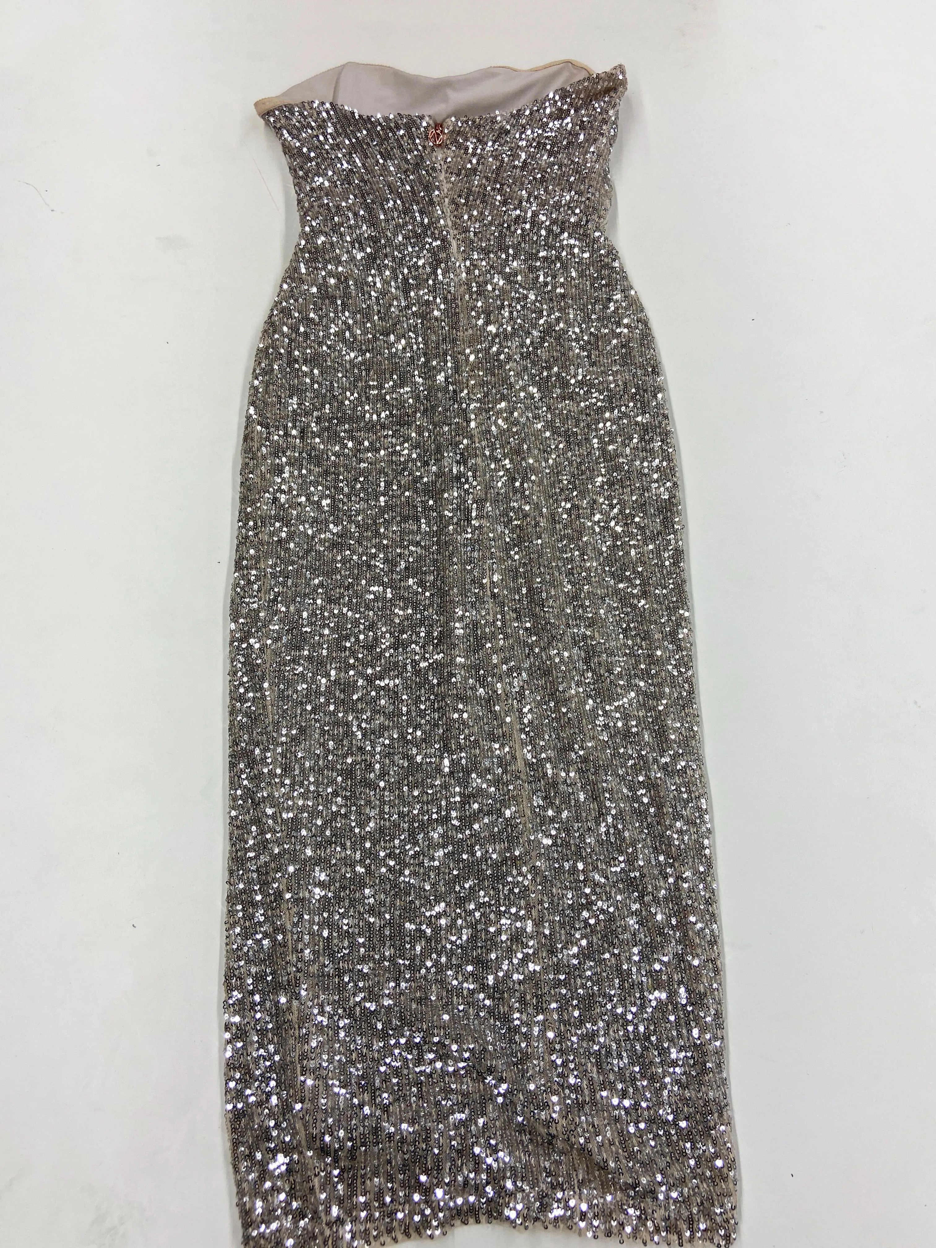 Fantasy Bodycon Sequin Dress in Silver