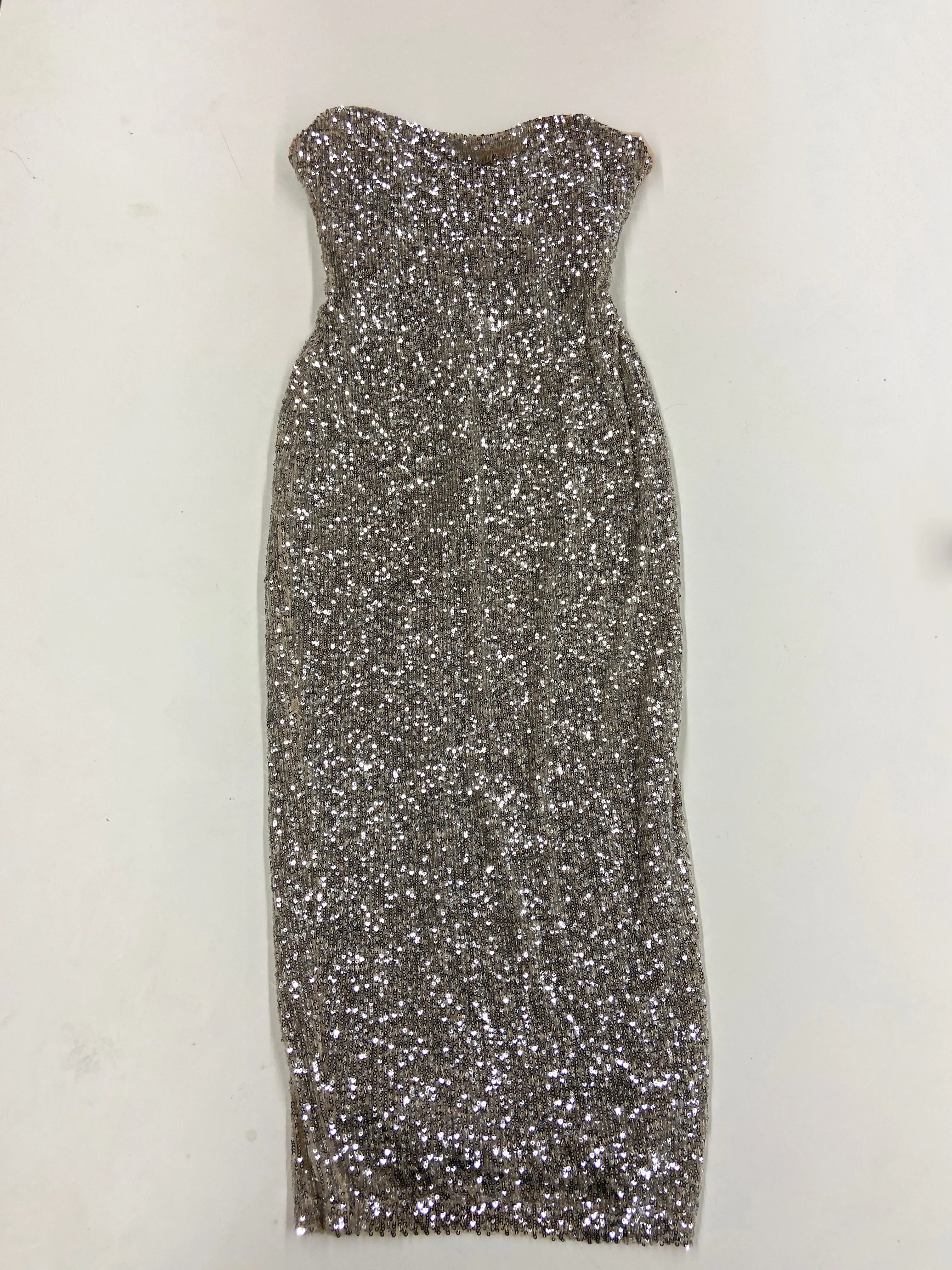 Fantasy Bodycon Sequin Dress in Silver