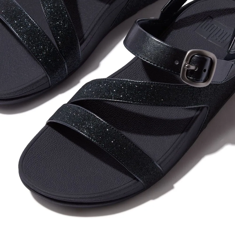 FitFlop Skinny II Glitterdust Z Strap Sandals - Midnight Navy