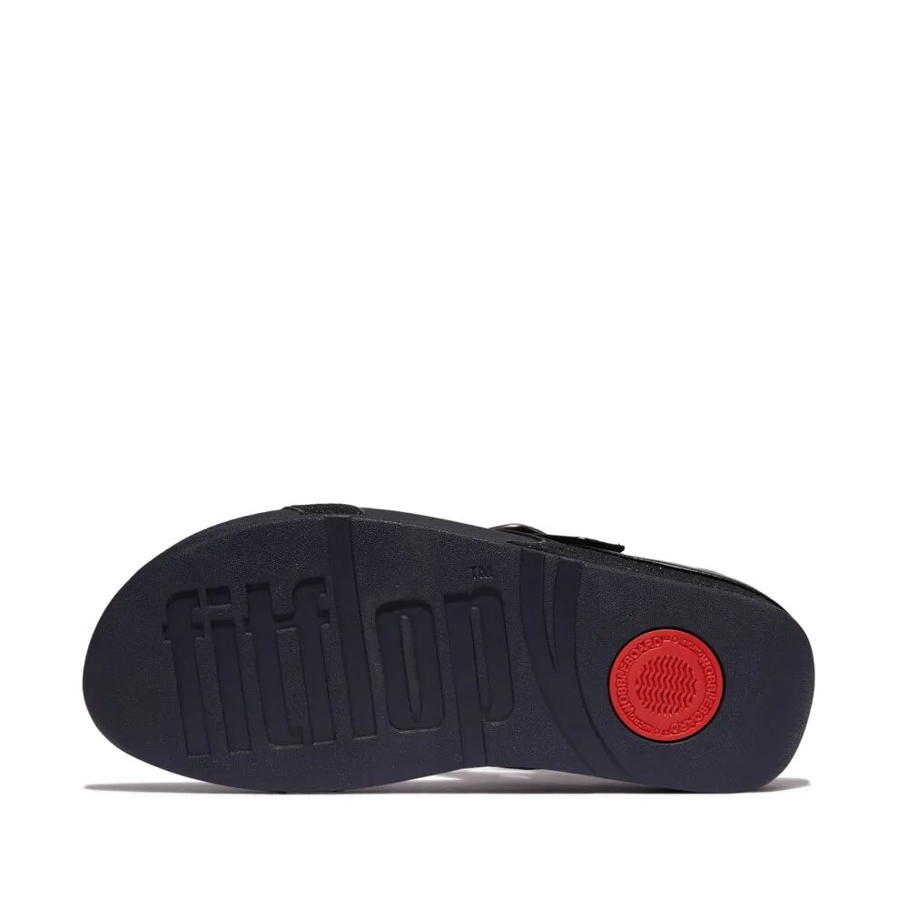 FitFlop Skinny II Glitterdust Z Strap Sandals - Midnight Navy