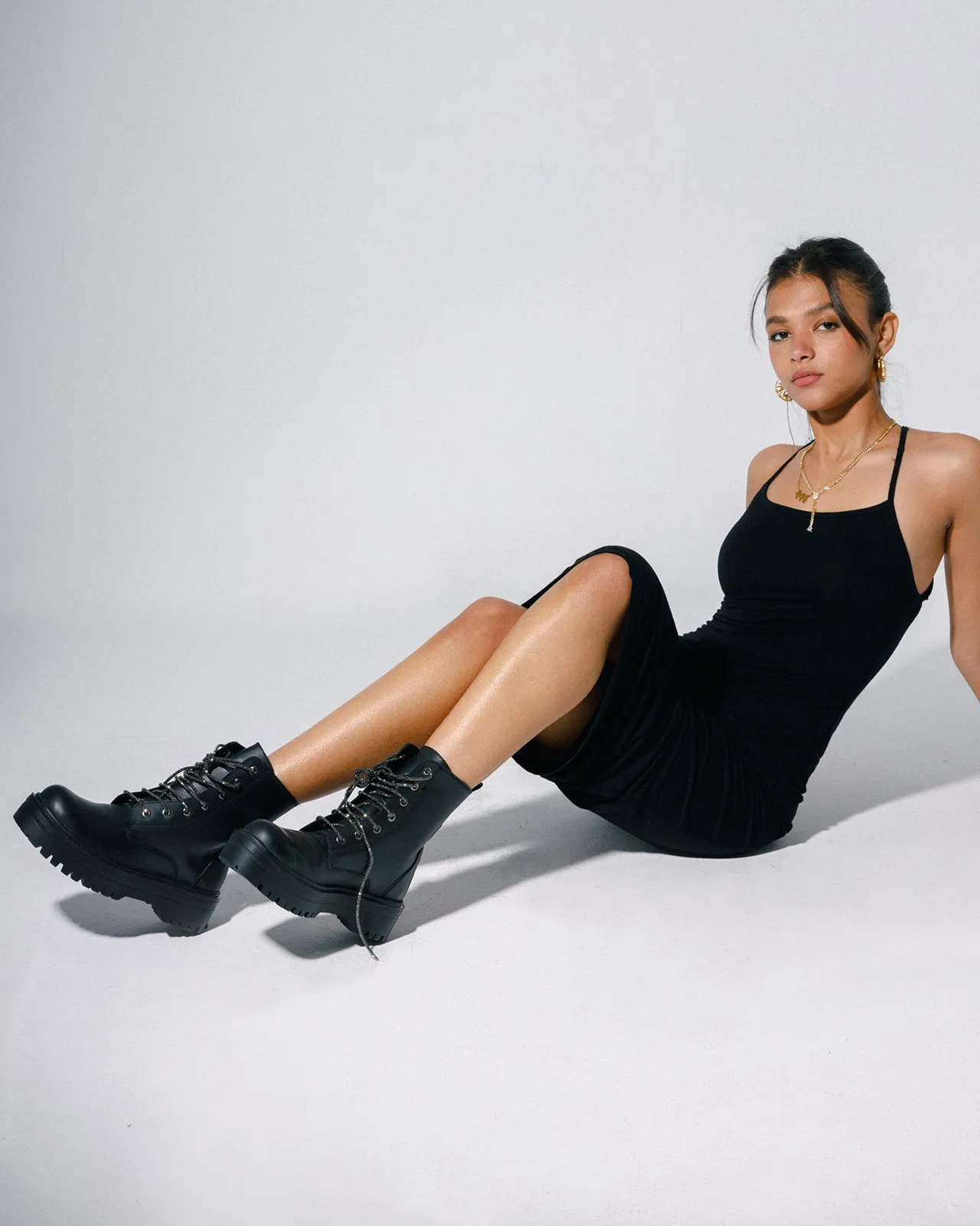 Iggy 100% Leather & Diamante Laces Boot