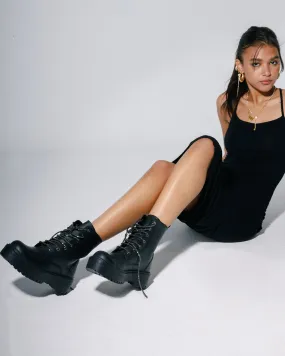 Iggy 100% Leather & Diamante Laces Boot