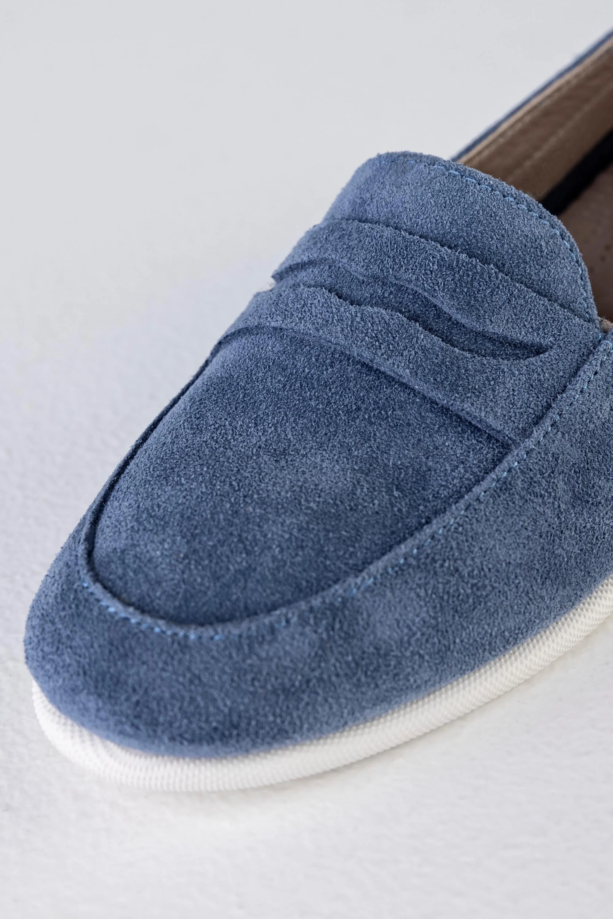 Leather suede loafers