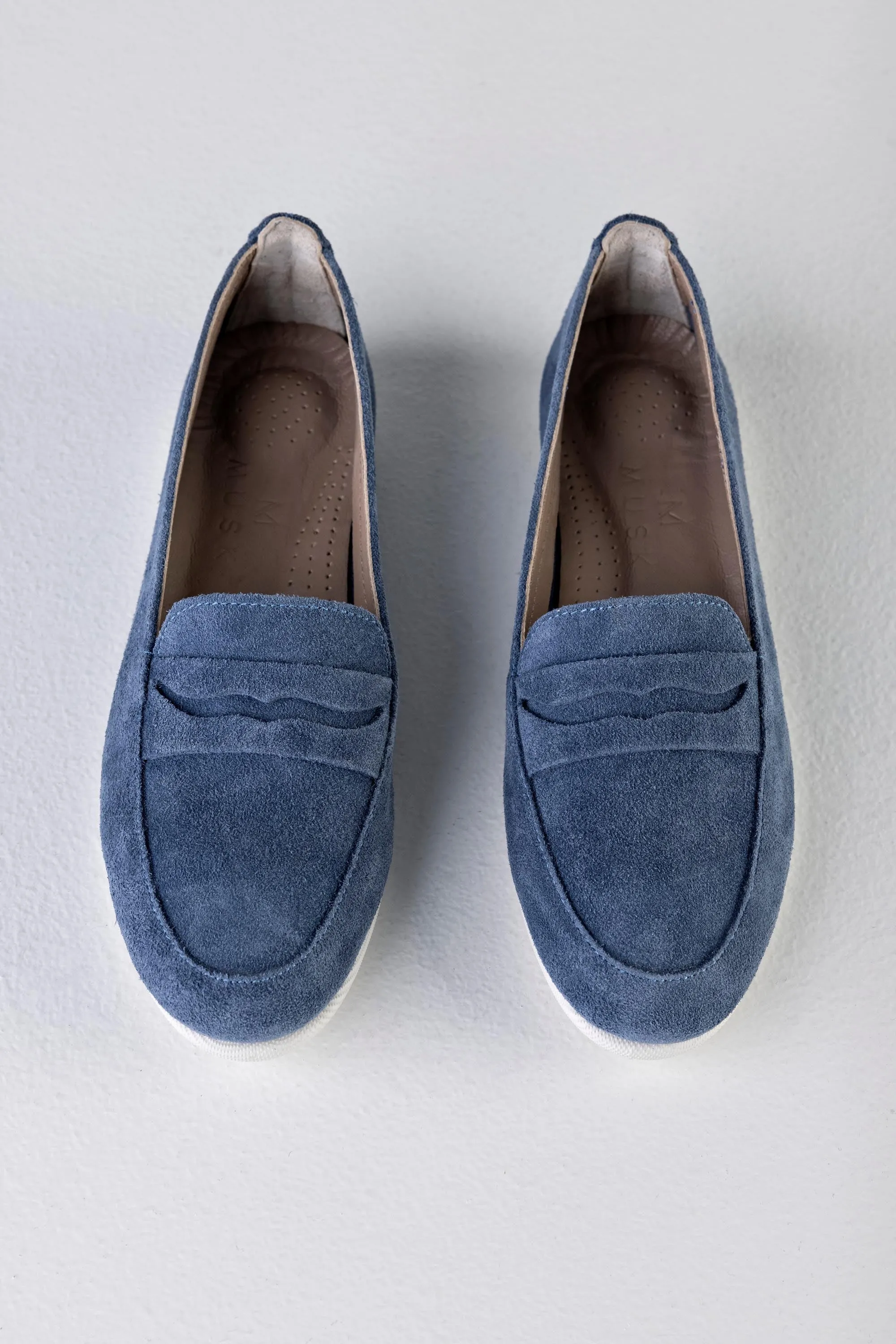 Leather suede loafers
