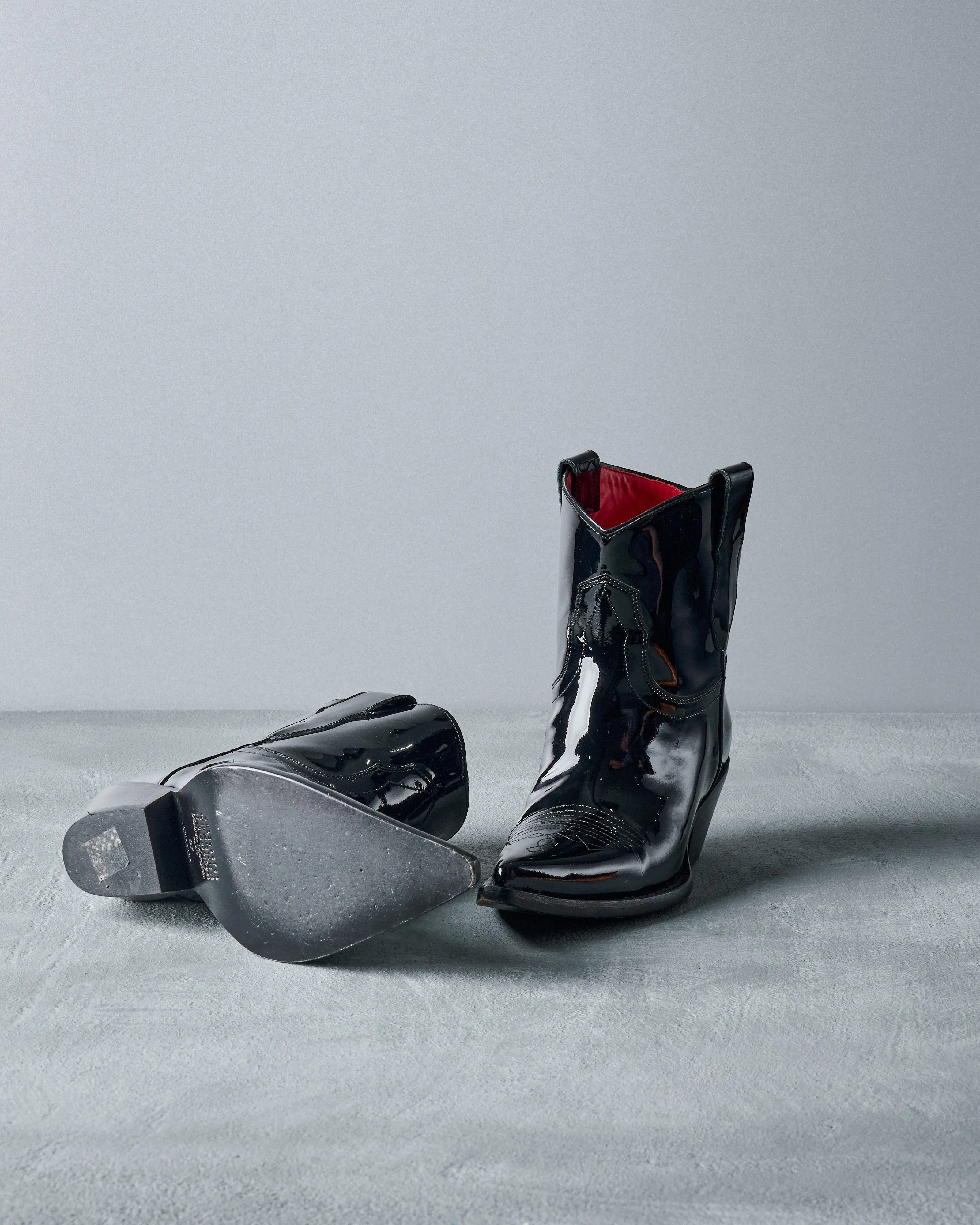 Maison Margiela SS 2019 Patent leather cowboy boots