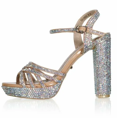 Marc Defang JENNA AB CRYSTALS 5" Platform Pageant Heel Prom Shoes