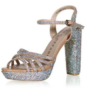 Marc Defang JENNA AB CRYSTALS 5" Platform Pageant Heel Prom Shoes