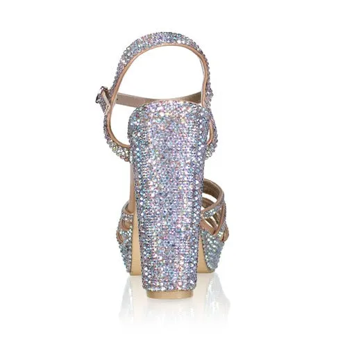 Marc Defang JENNA AB CRYSTALS 5" Platform Pageant Heel Prom Shoes