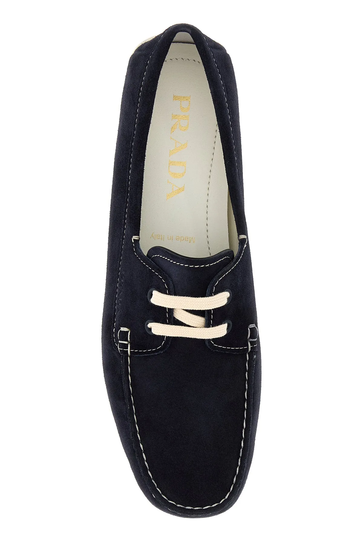 Midnight blue suede Driver loafers