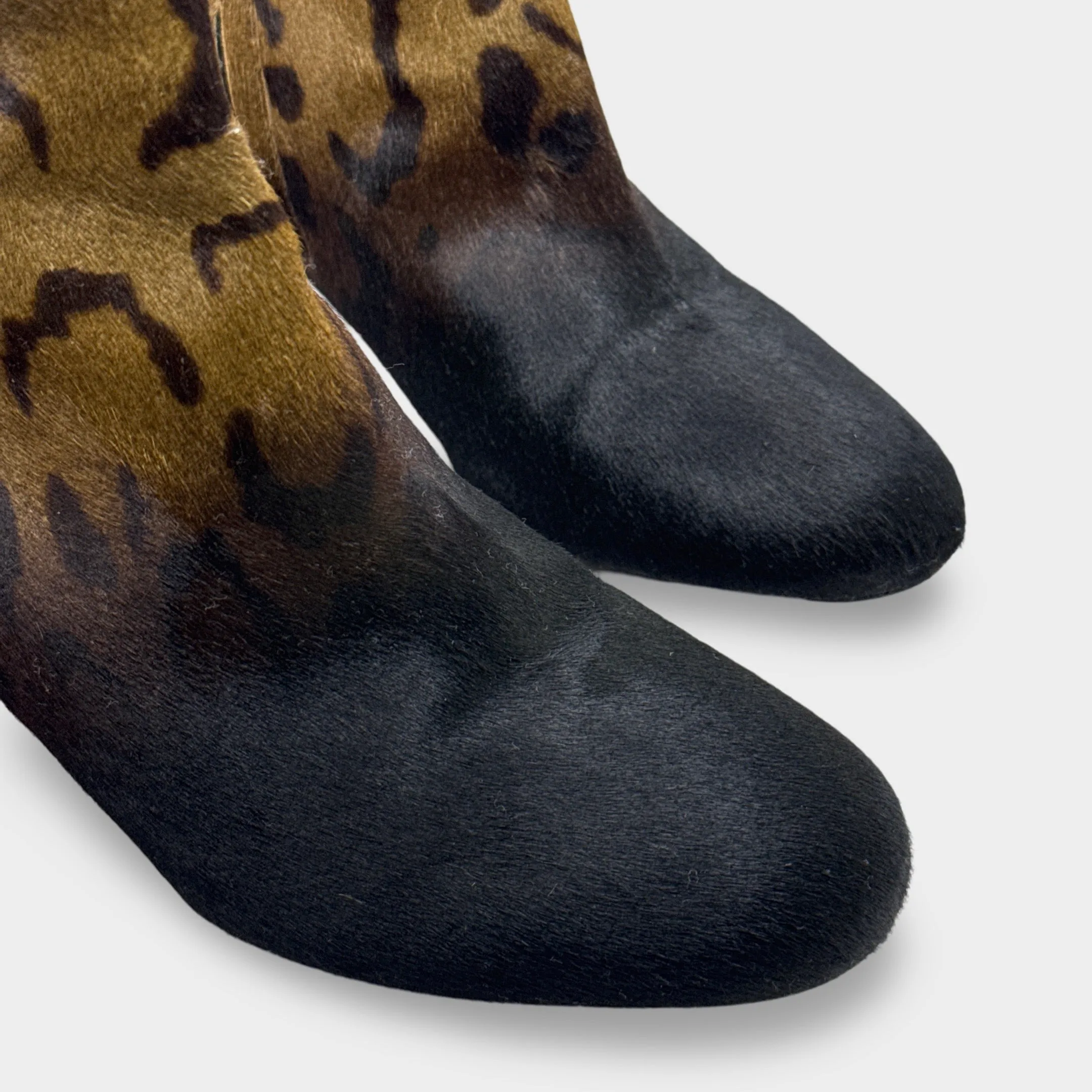 Salvatore Ferragamo Leopard Print Ankle Boots
