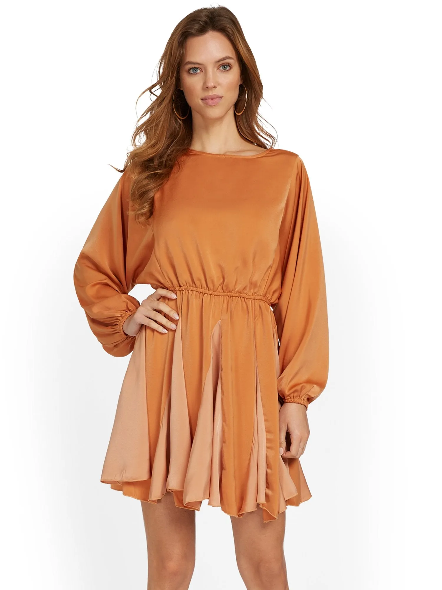 Strut & Bolt Long-Sleeve Pleated Mini Dress - Brands We Love