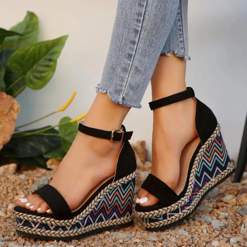 Sylis | Boho Wedge Sandals
