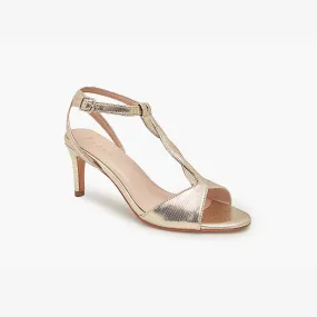 Textured Gold Heels